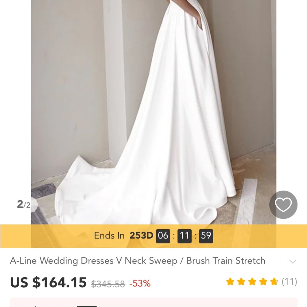 White wedding dress size 12